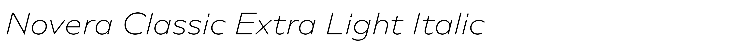 Novera Classic Extra Light Italic